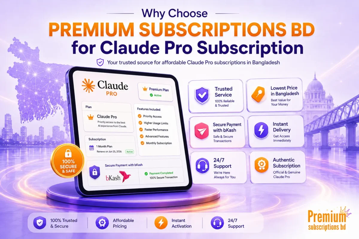 Why Choose PREMIUM SUBSCRIPTIONS BD for Claude Pro Subscription